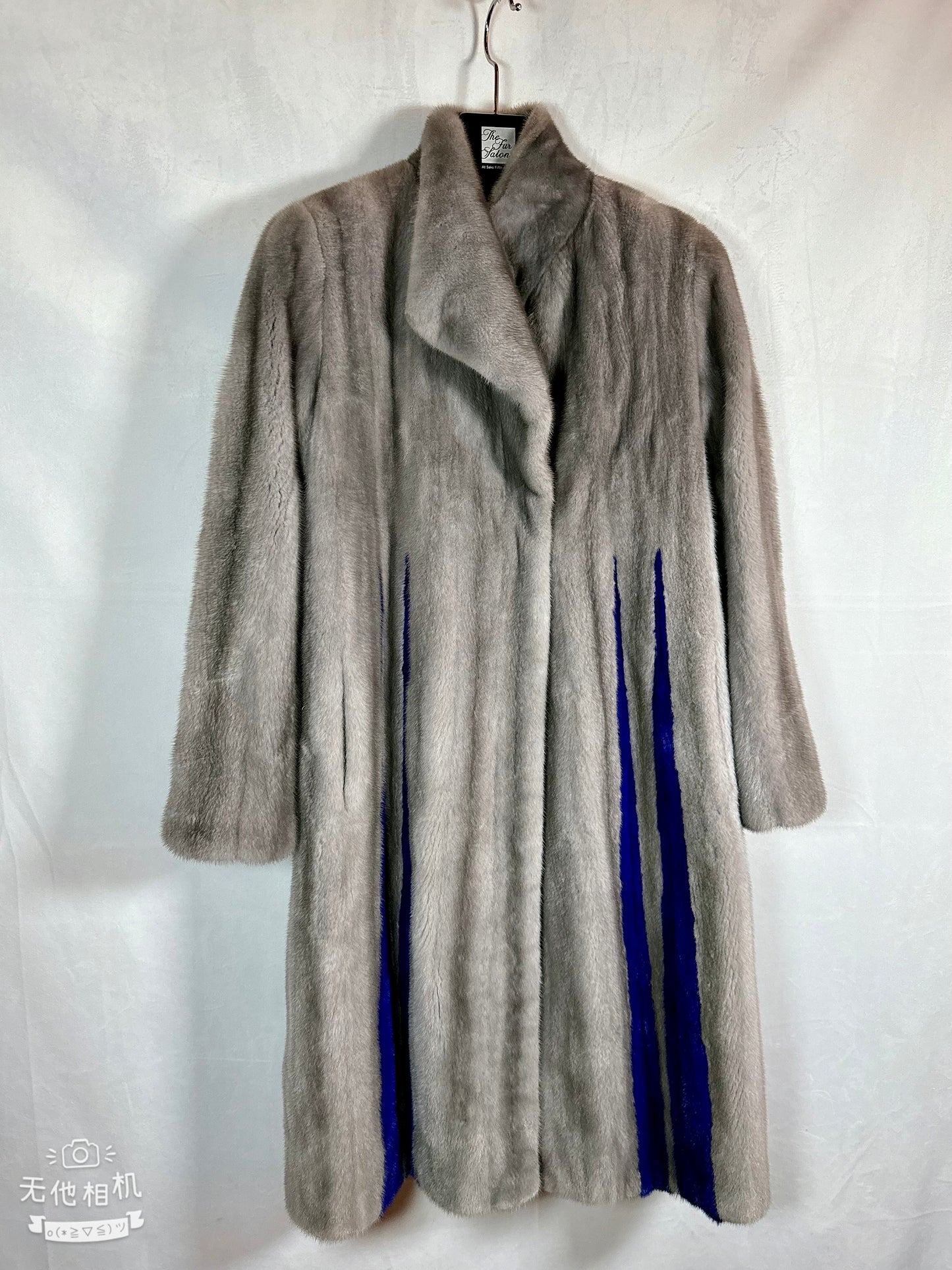 Gray Mink Fur Coat, Denmark Fur, Blue Iris Color Saks Fifth Avenue