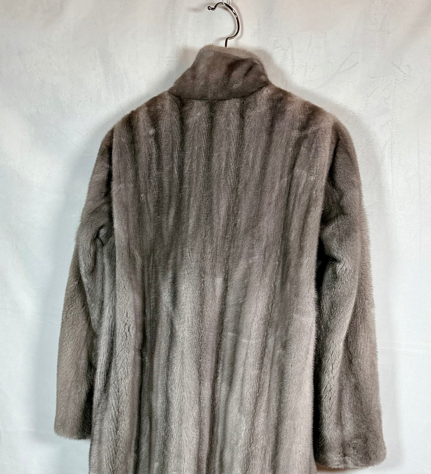 Gray Mink Fur Coat, Denmark Fur, Blue Iris Color Saks Fifth Avenue