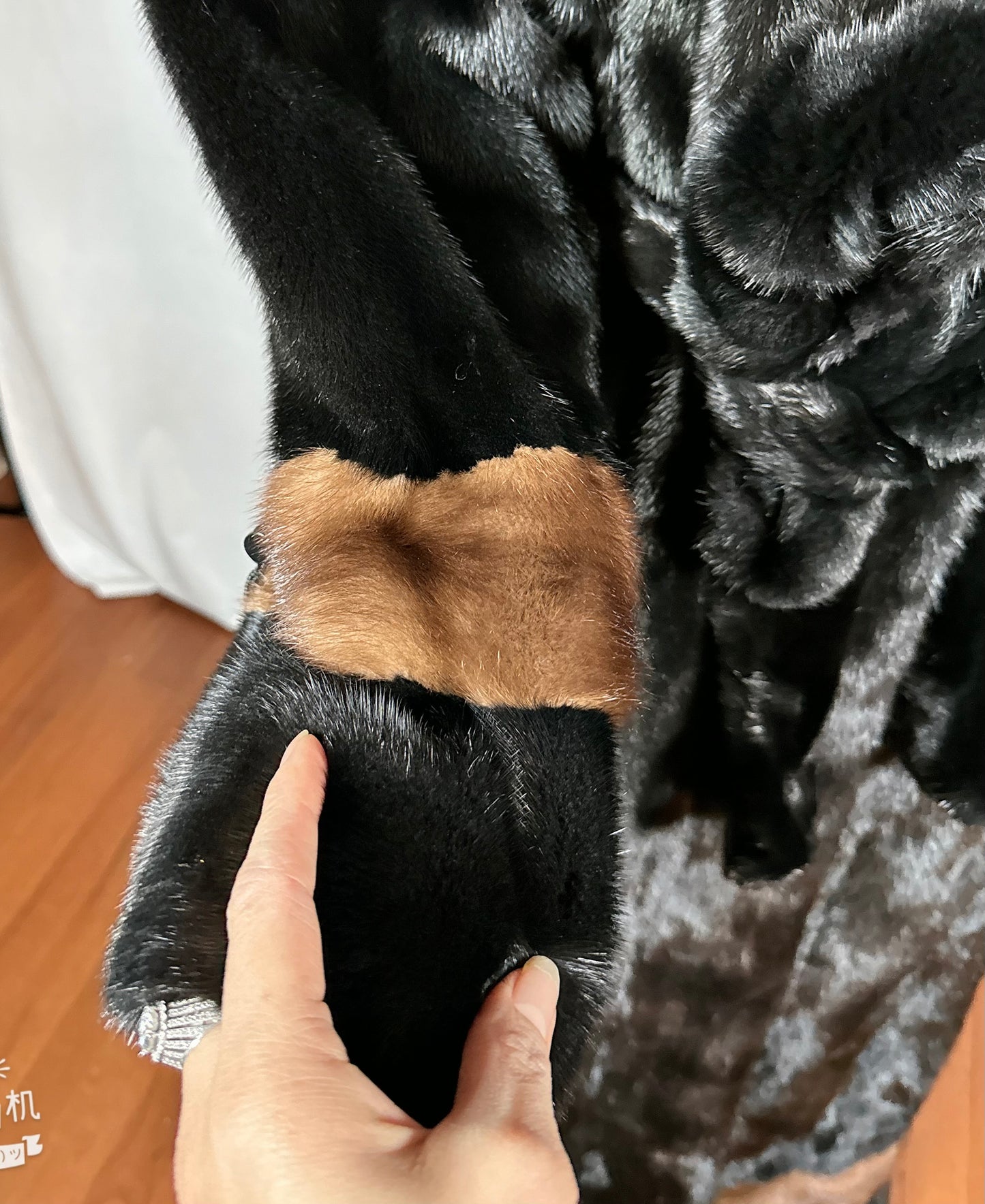 Blackglama Mink Fur Coat, Full Length Designer High Quality Black Brown Fur Coat