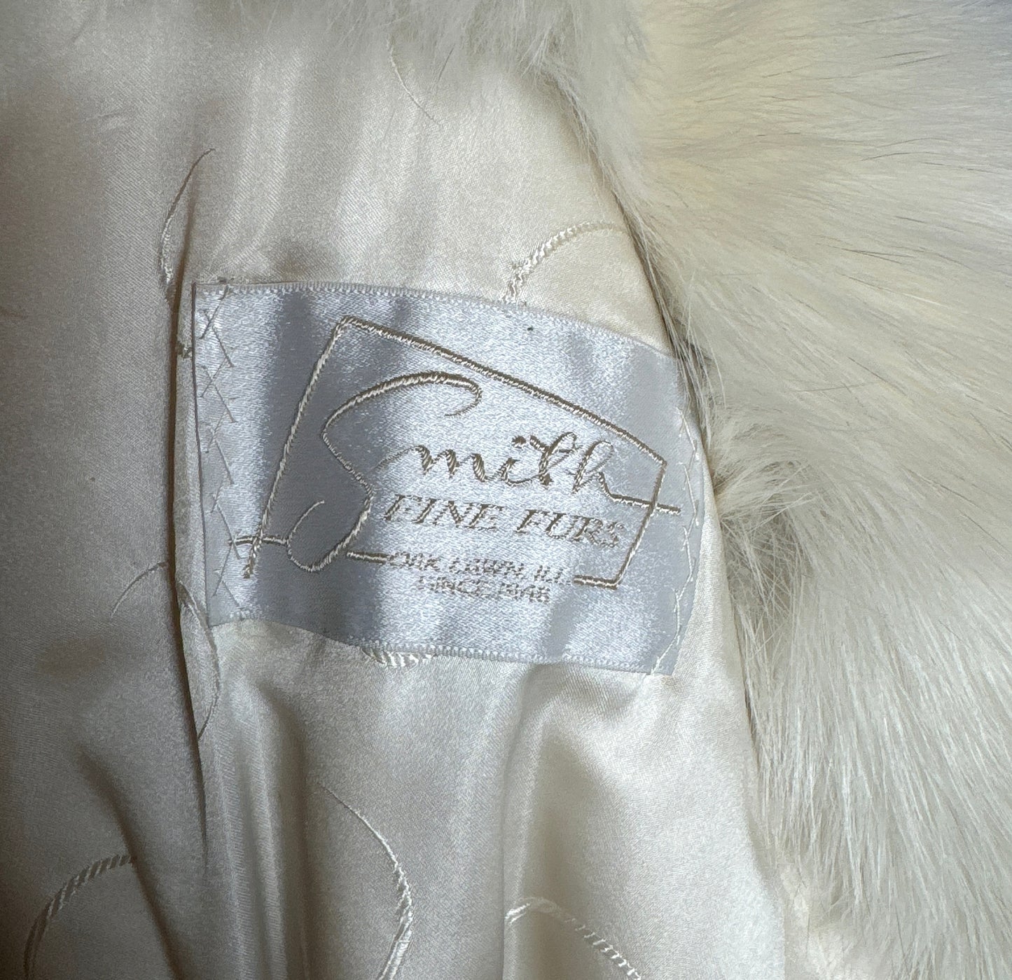 White Blush Fur Coat, Woman Size Small to Medium