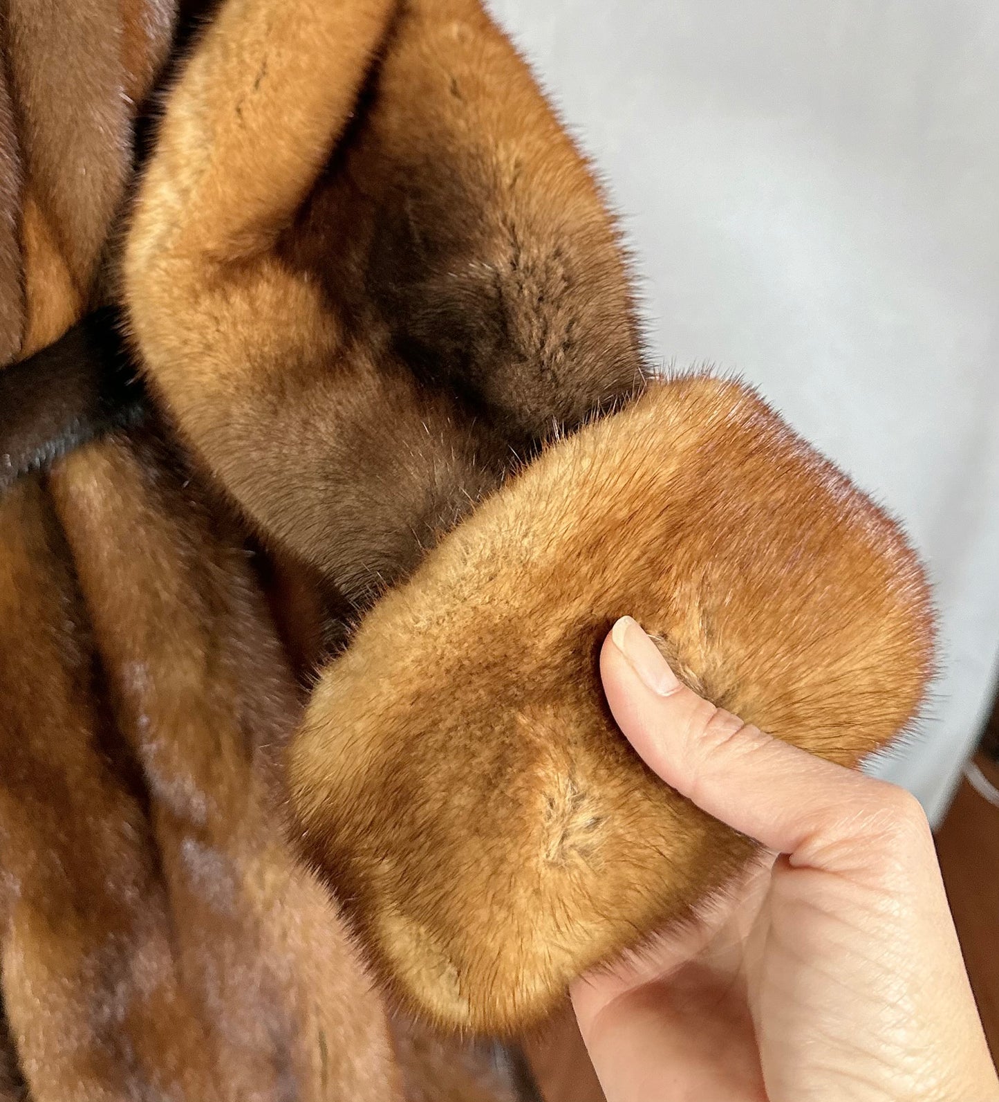 Brown Mink Fur Coat, Cognac Full Length Fur Coat Designer Miller’s Fur