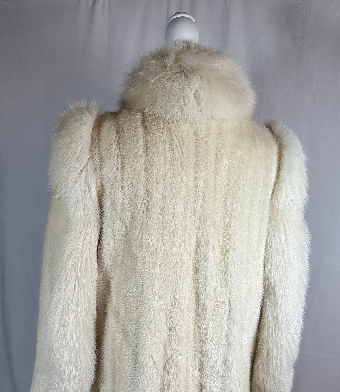 White Blush Fur Coat, Woman Size Small to Medium