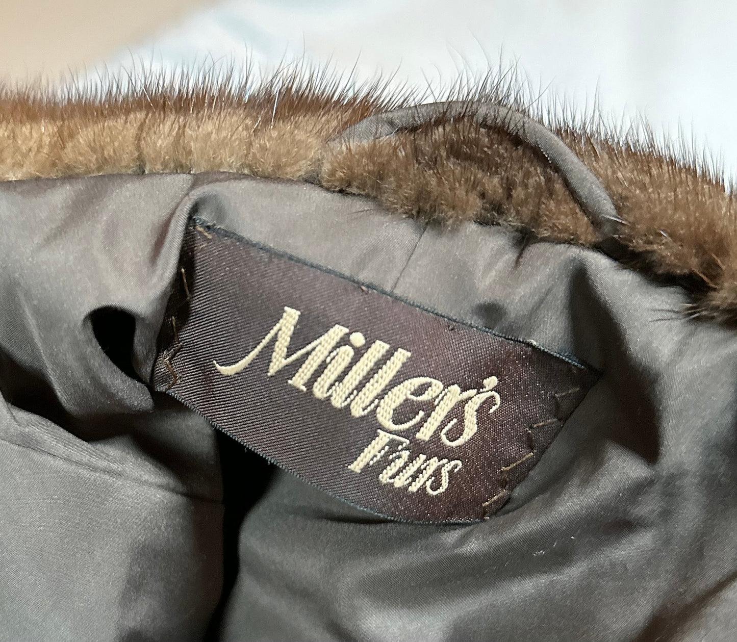 Brown Mink Fur Coat, Cognac Full Length Fur Coat Designer Miller’s Fur