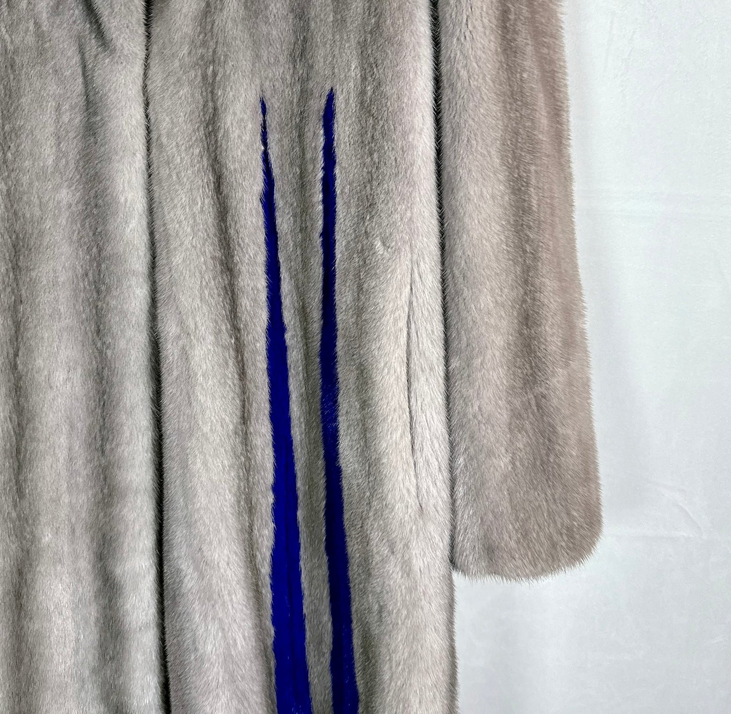 Gray Mink Fur Coat, Denmark Fur, Blue Iris Color Saks Fifth Avenue